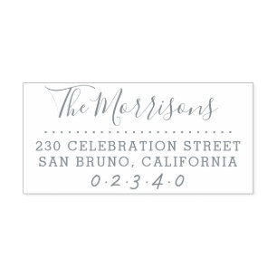 Calligraphy Brush Script Custom Return Address Self-inking Stamp