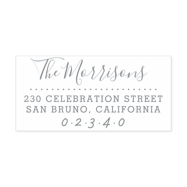 Calligraphy Brush Script Custom Return Address Self-inking Stamp (Design)