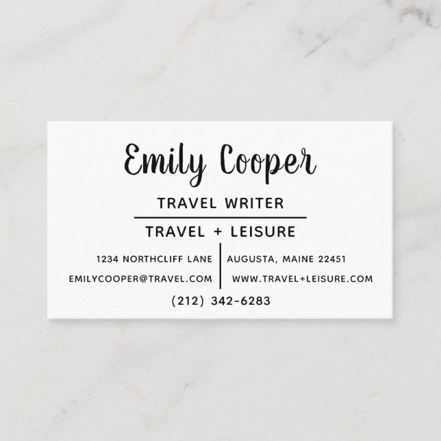 Calligraphy Buisness Card (Front)