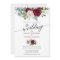 Calligraphy Burgundy Floral Greenery Wedding B