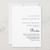 Calligraphy Classic Minimalist Boda Wedding 