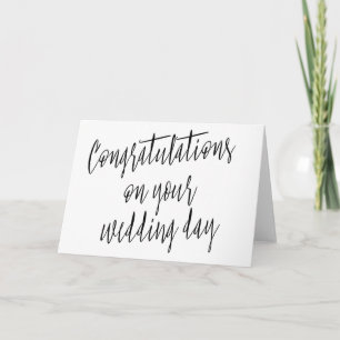 Calligraphy "Congratulations on your wedding day" Card
