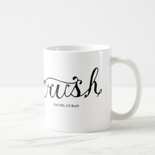 calligraphy crush coffee mug