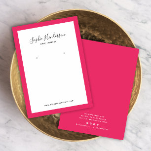Calligraphy Custom Border Color Earring Display