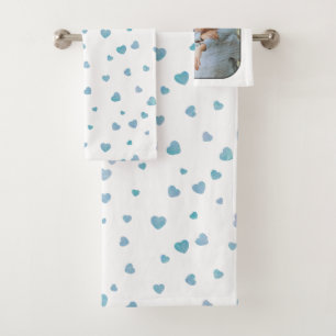 Calligraphy Custom Photo Birthday For  Niece Bath Towel Set