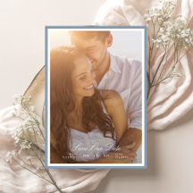 Calligraphy Dusty Blue Framed Classic photo