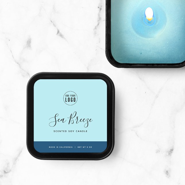 Calligraphy Editable Colours Contrast Product Labe Square Sticker (Creator Uploaded)