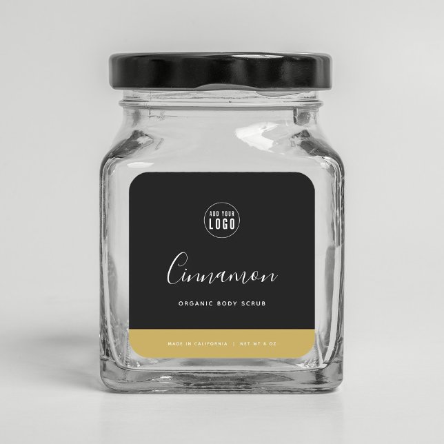 Calligraphy Editable Colours Contrast Product Labe Square Sticker (Creator Uploaded)