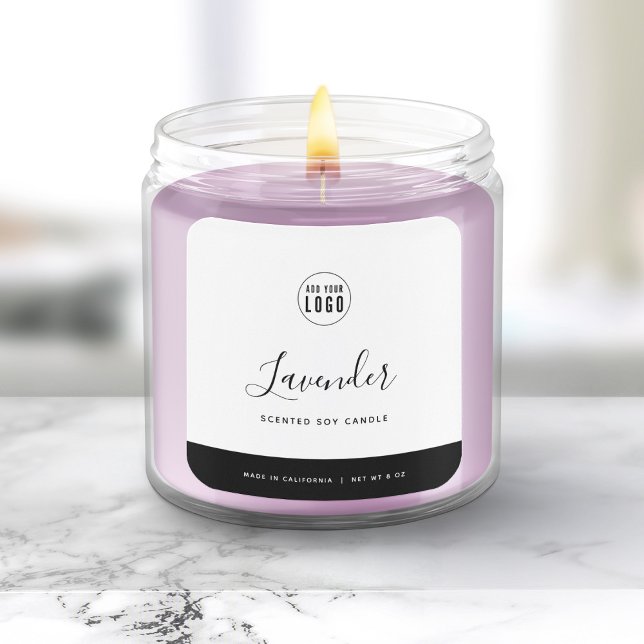 Calligraphy Editable Colours Contrast Product Labe Square Sticker (Creator Uploaded)