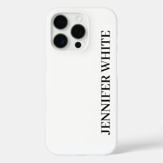 Calligraphy Elegant Black & White Bold Retro iPhone 16 Pro Case