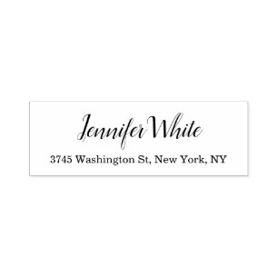 Calligraphy Elegant Black & White Classical Self-inking Stamp