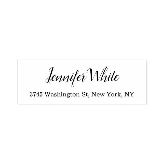 Calligraphy Elegant Black & White Classical Self-inking Stamp (Design)