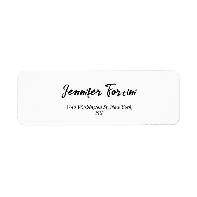 Calligraphy Elegant Black & White Plain Simple (Front)