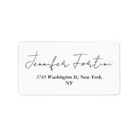 Calligraphy Elegant Black & White Plain Simple