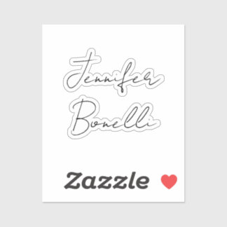 Calligraphy Elegant Black White Plain Simple Name