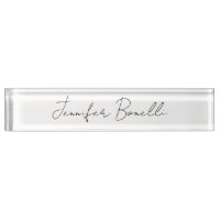 Calligraphy Elegant Black White Plain Simple Name