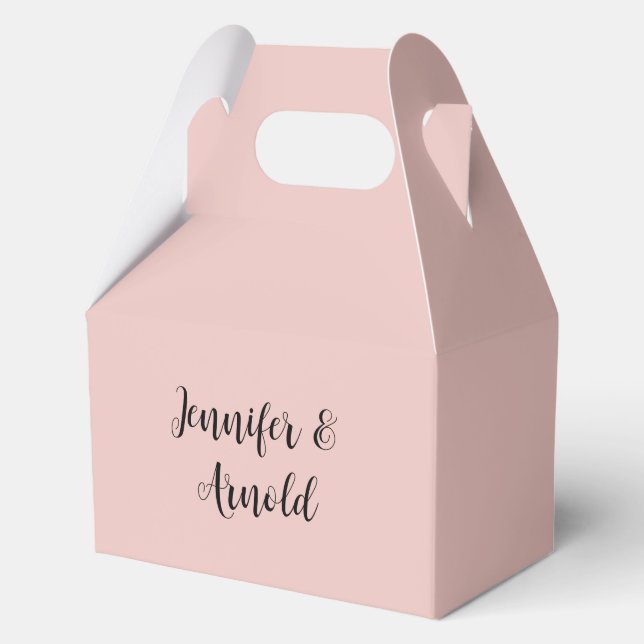 Calligraphy Elegant Cute Plain Favor Box (Front)