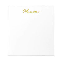 Calligraphy Elegant Gold White Plain Simple Name