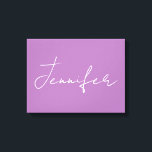 Calligraphy Elegant Lavender Plain Simple Name Canvas Print<br><div class="desc">This product was very good and I love how easy it is for customize design. The design was very simple so I'm very pleased when I create.</div>