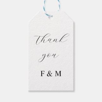 Calligraphy elegant modern wedding monograms gift tags
