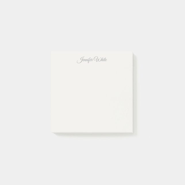 Calligraphy Elegant Pastel Colour Bold Retro Post-it Notes (Front)
