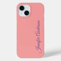 Calligraphy Elegant Pastel Red Personalized Name