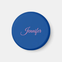 Calligraphy Elegant Pink Blue Custom Name