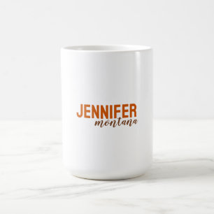 Calligraphy Elegant Plain Add Own Name Coffee Mug