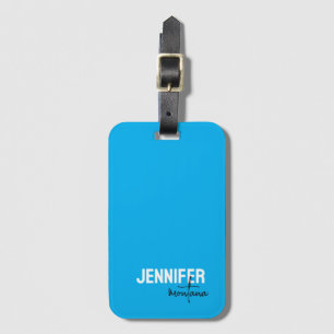 Calligraphy Elegant Plain Add Own Name Luggage Tag