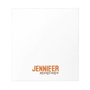 Calligraphy Elegant Plain Add Own Name Notepad