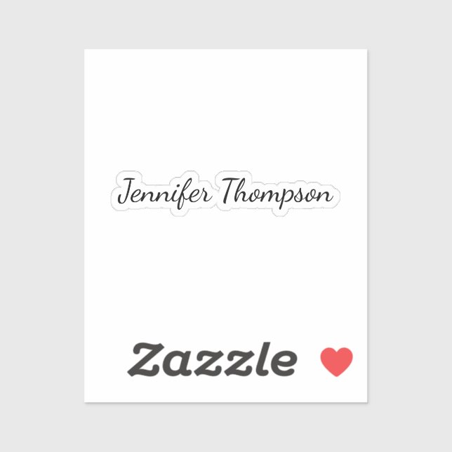 Calligraphy Elegant Plain Simple Name (Sheet)