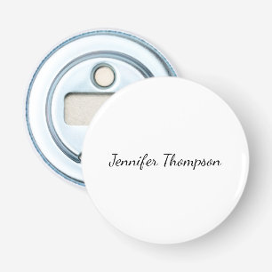 Calligraphy Elegant Plain Simple Name Bottle Opener