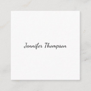 Calligraphy Elegant Plain Simple Name Enclosure Card