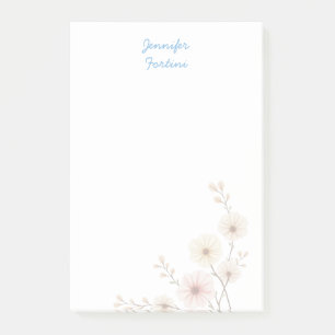 Calligraphy Elegant Plain Simple Own Name Post-it Notes