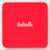 Calligraphy Elegant Red White Plain Simple Name