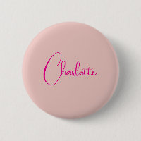 Calligraphy Elegant Rose Gold Plain Simple Name
