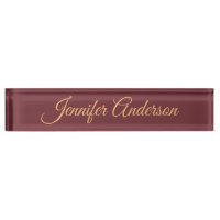 Calligraphy Elegant Wine Colour Personalized Name