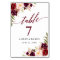 Calligraphy Floral Burgundy Wedding