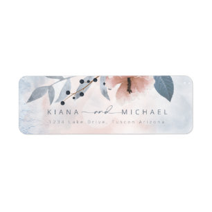 Calligraphy Floral Wedding Dusty Blue ID771