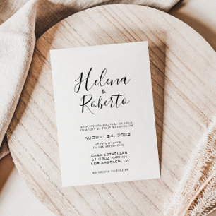 Calligraphy Formal Wedding  Invitation