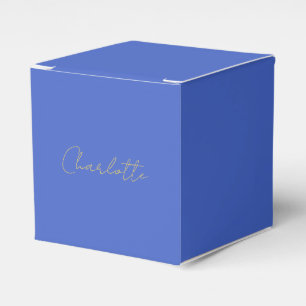 Calligraphy Gold Colour Deep Royal Custom Name Favor Box