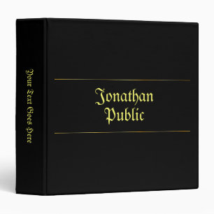 Calligraphy Gold Name Old Style Font Template Binder