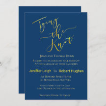 Calligraphy Gold Tying the Knot Foil Wedding