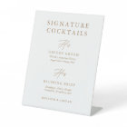 Calligraphy Gold Wedding Signature Cocktail Bar