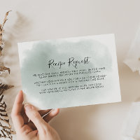 Calligraphy Green White Wedding Recipe Request