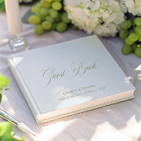 Calligraphy Grey Blue & Sage Green Wedding