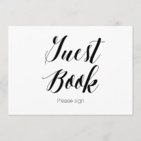 Calligraphy "Guest Book Please sing" Wedding Sign