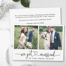 Calligraphy Heart 2 Photo Wedding After Party