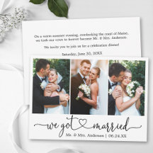 Calligraphy Heart 3 Photo Wedding After Party