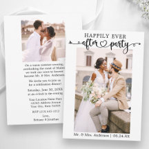 Calligraphy Heart Happily Ever After Party Photo